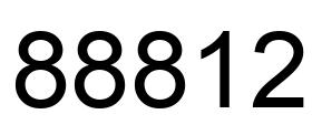 Número 88812 imagen negro