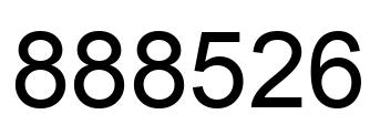 Number 888526 black image