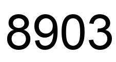 Number 8903 black image
