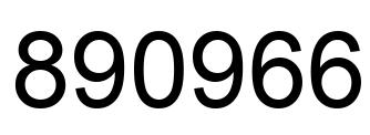 Number 890966 black image