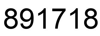 Number 891718 black image