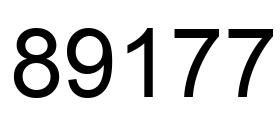 Número 89177 imagen negro