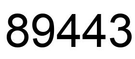 Number 89443 black image