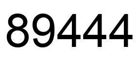 Number 89444 black image