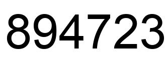 Number 894723 black image