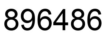 Number 896486 black image