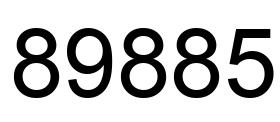 Number 89885 black image
