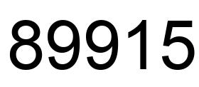 Number 89915 black image