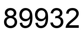 Número 89932 imagen negro