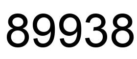 Número 89938 imagen negro