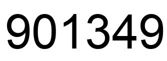 Number 901349 black image