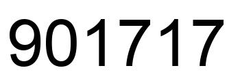 Number 901717 black image