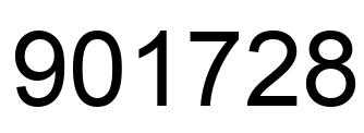 Number 901728 black image