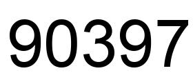 Number 90397 black image