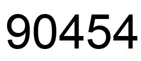 Number 90454 black image