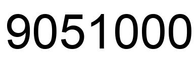 Number 9051000 black image