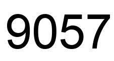 Number 9057 black image