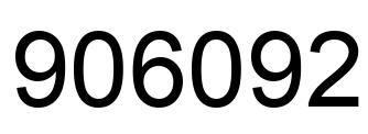 Number 906092 black image