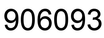 Number 906093 black image