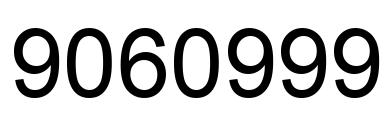 Número 9060999 imagen negro