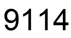 Number 9114 black image