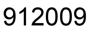 Number 912009 black image