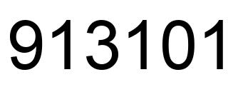Number 913101 black image
