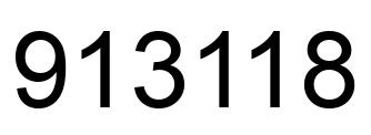 Number 913118 black image