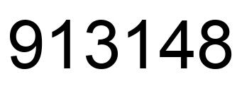 Number 913148 black image