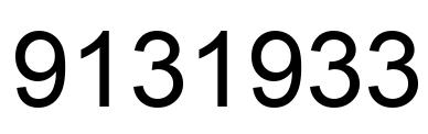 Number 9131933 black image