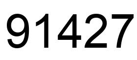 Number 91427 black image