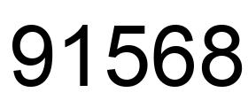 Number 91568 black image