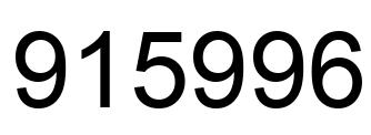 Number 915996 black image