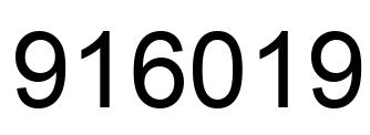 Número 916019 imagen negro