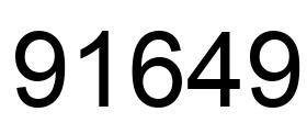 Number 91649 black image