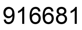 Número 916681 imagen negro