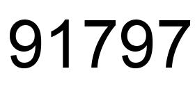 Number 91797 black image