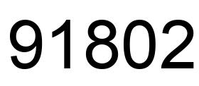 Número 91802 imagen negro