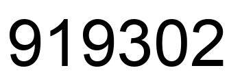 Number 919302 black image