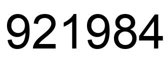 Número 921984 imagen negro