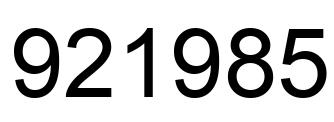 Número 921985 imagen negro