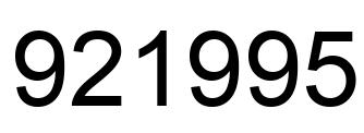 Number 921995 black image