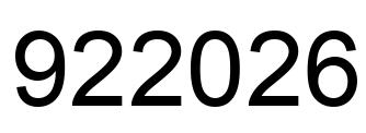 Número 922026 imagen negro