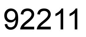 Number 92211 black image