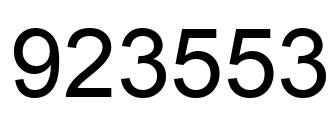 Number 923553 black image