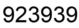 Número 923939 imagen negro