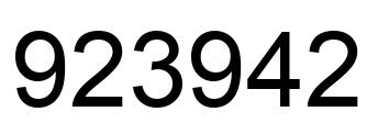 Número 923942 imagen negro