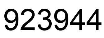 Número 923944 imagen negro