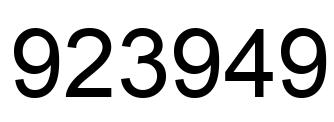 Number 923949 black image