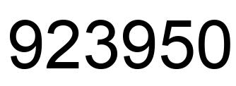 Number 923950 black image
